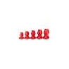 Oxballs Plug Tunnel Pig-Hole rouge Medium - 8 x 5.5 cm